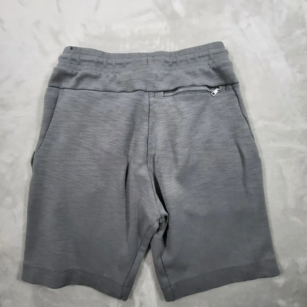 Nike Sportswear Optic Fleece Shorts Mens Medium Heather Gray Shrunk READ